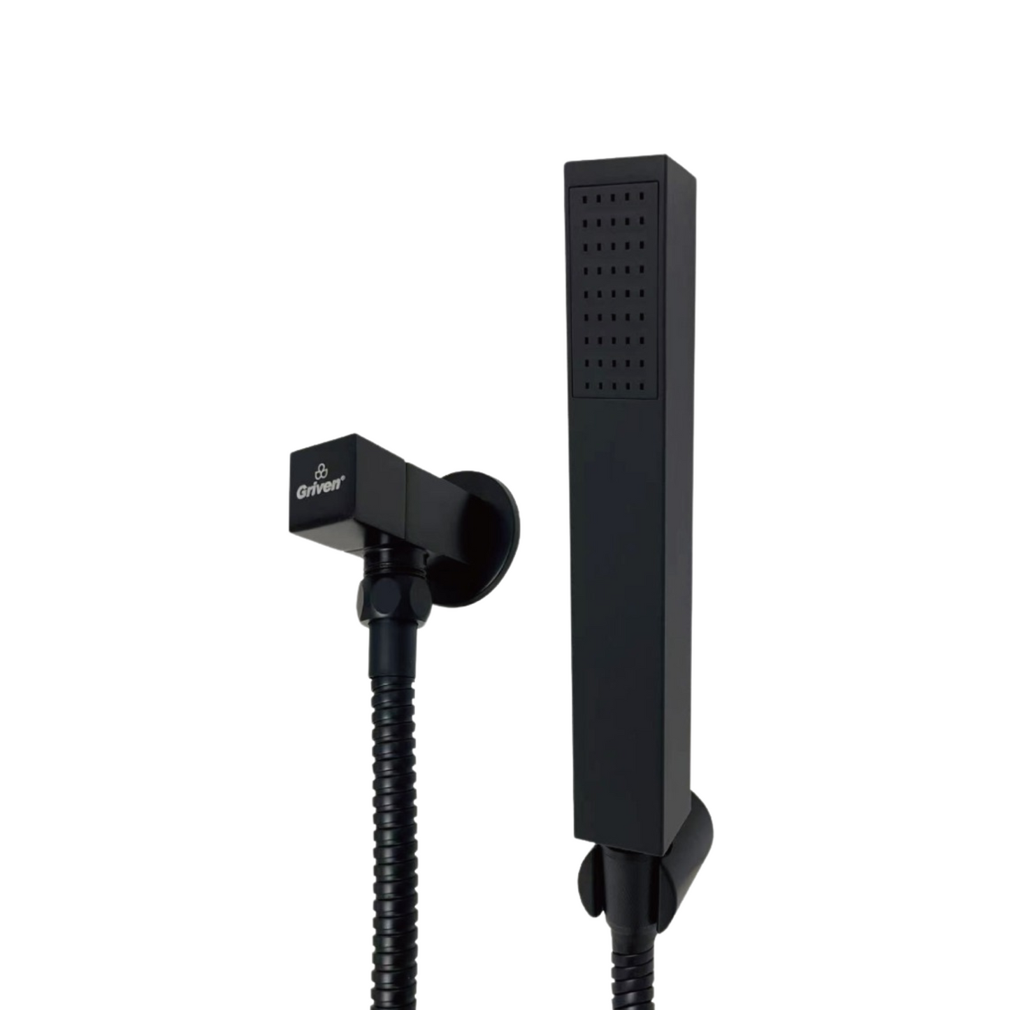 Juego de Ducha Tipo Bidet (Cabezal Rectangular) con acabado Negro - ABS y Acero Inoxidable (1.20M)