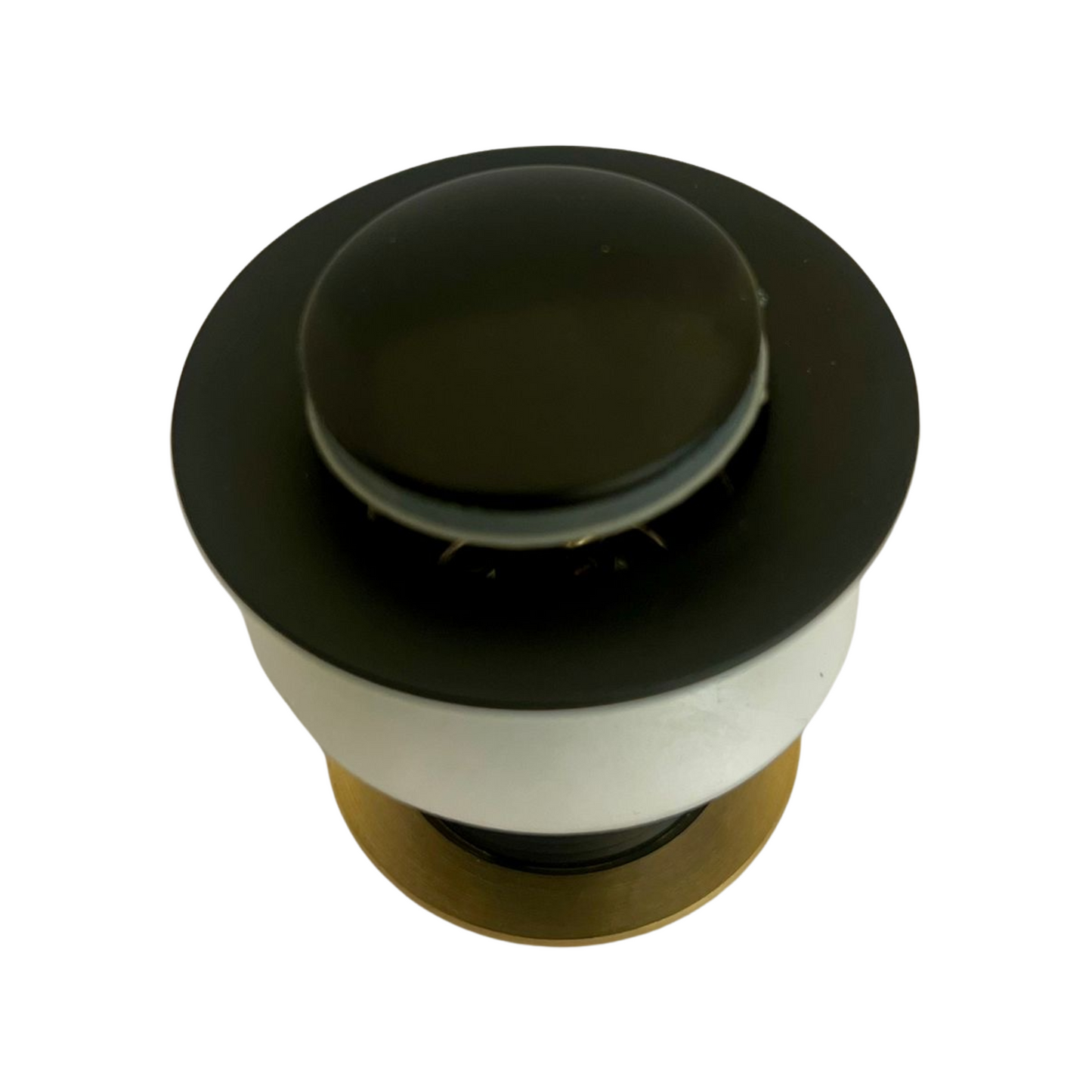 Desagüe Push para Lavamanos acabado Negro Mate - Con Rebosadero