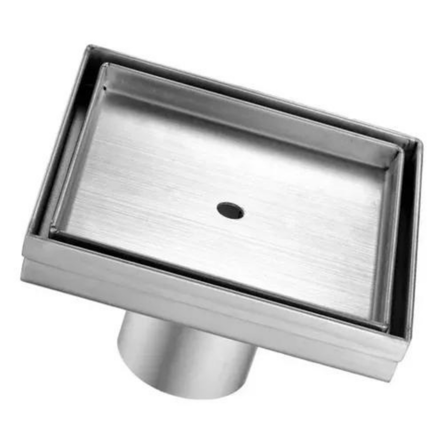 Desagüe de Baño Cuadrado 13.4CM X 13.4CM en Acero Inoxidable acabado Satinado