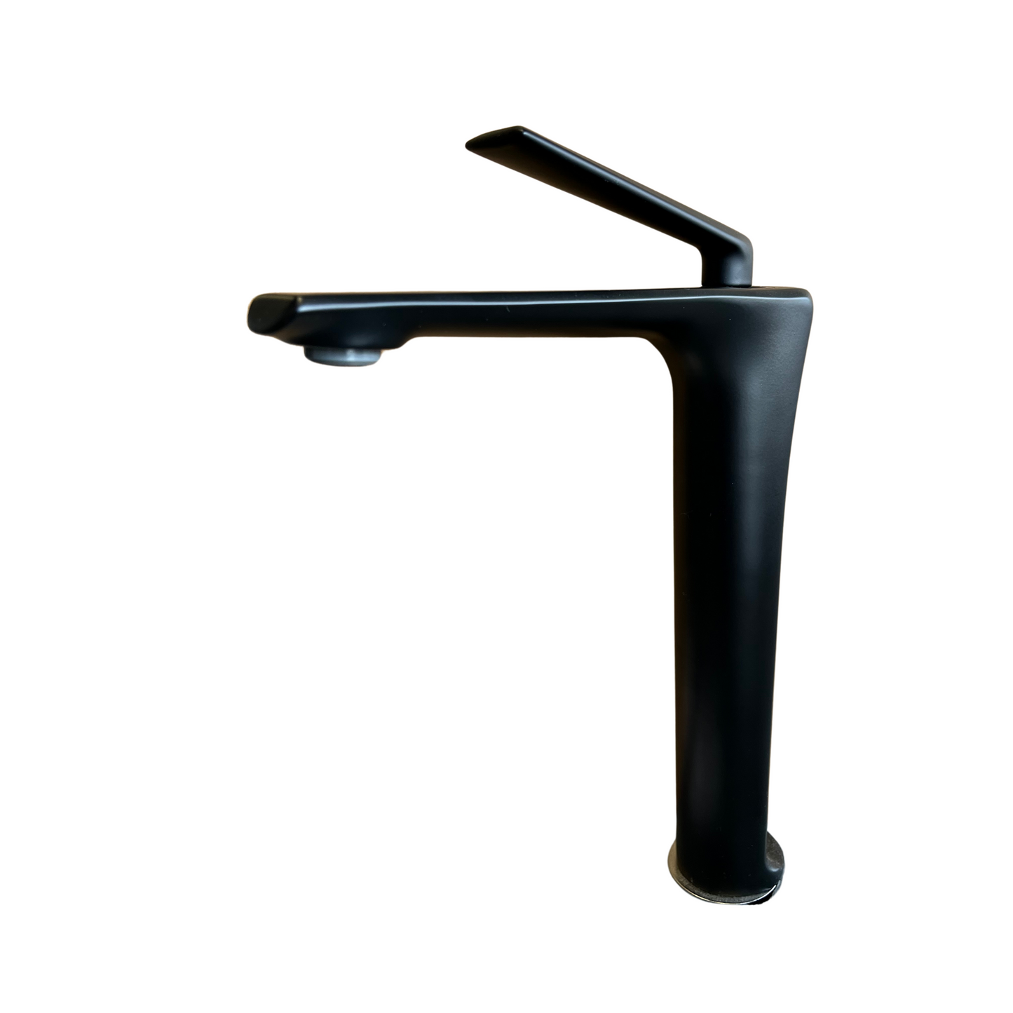Grifo de Doble Temperatura para Lavamanos acabado Negro Alto de 30CM - Cabezal Largo