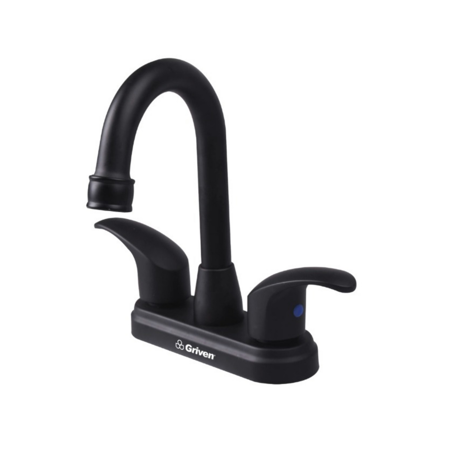 Grifo Central para Lavamanos Cuello Tipo Bar con acabado Negro Mate