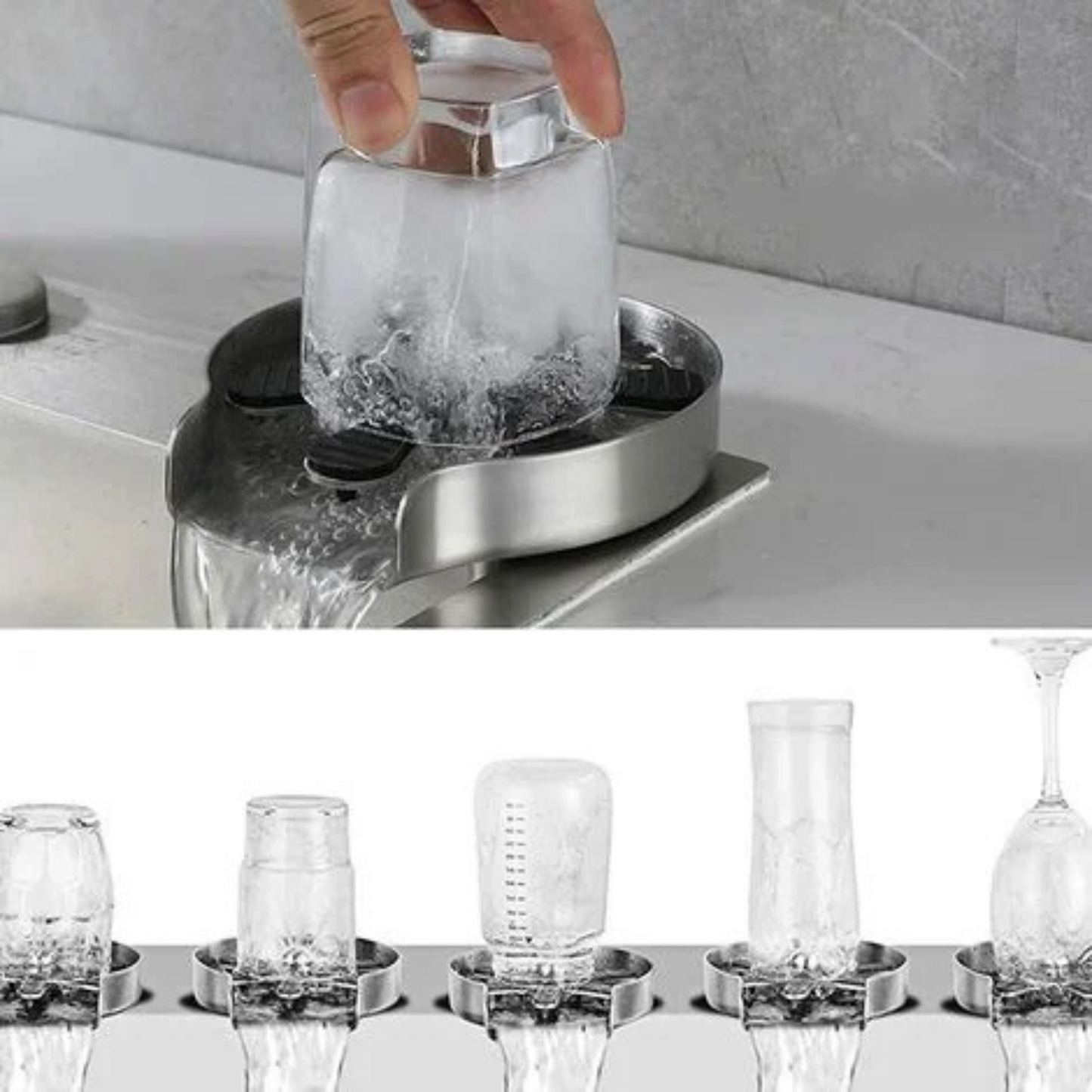Lavador de Vasos Gasco para Fregador en Acero Inoxidable