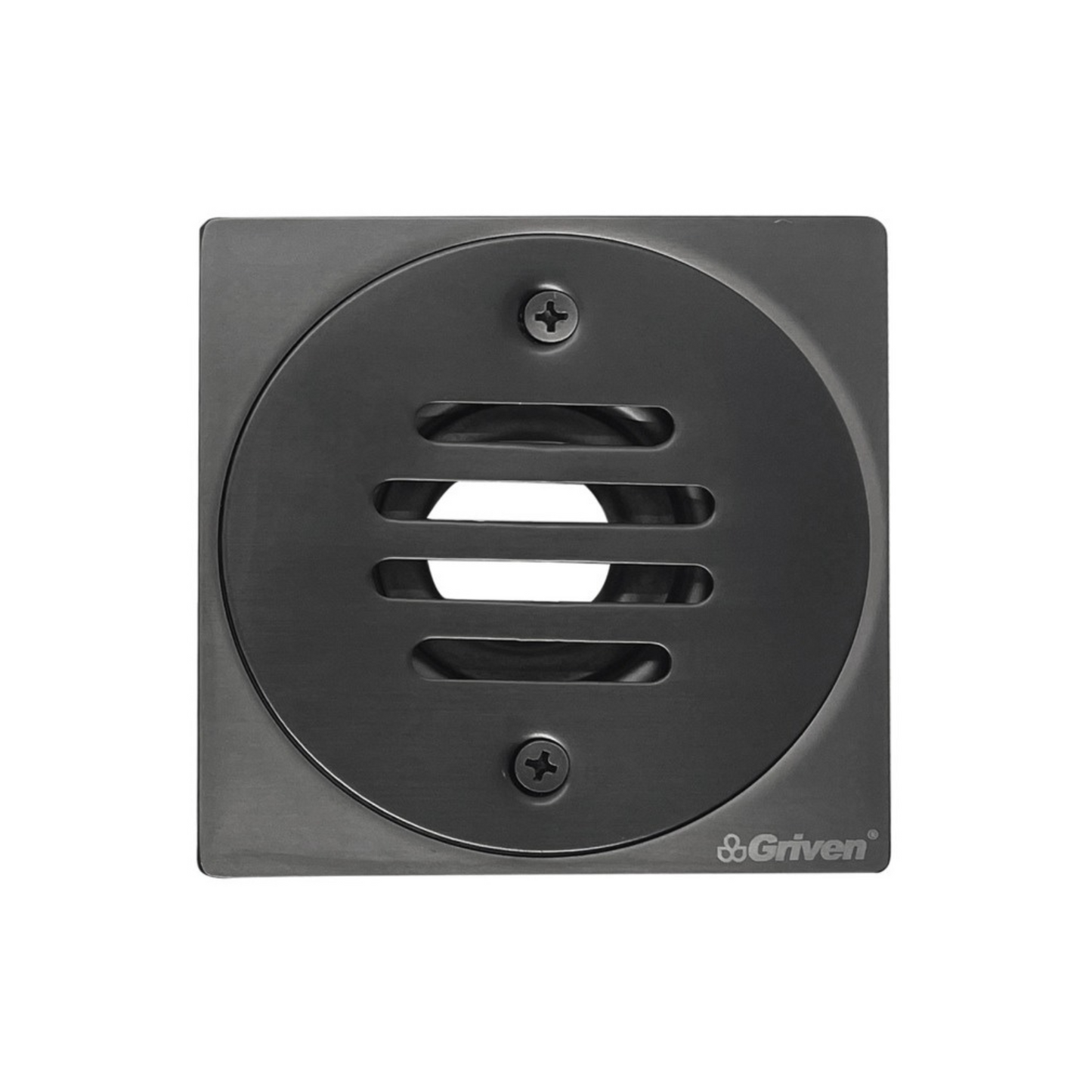 Desagüe de Baño Cuadrada 4"x4" en Acero Inoxidable - Acabado Gun Metal