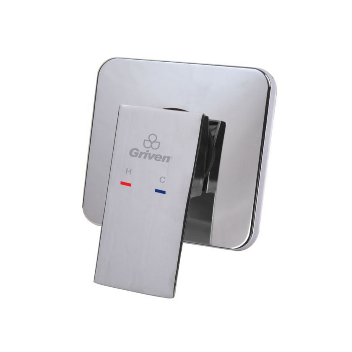 Monomando Mezclador para Ducha Cuadrado en Acero Inoxidable con Acabado Cromado