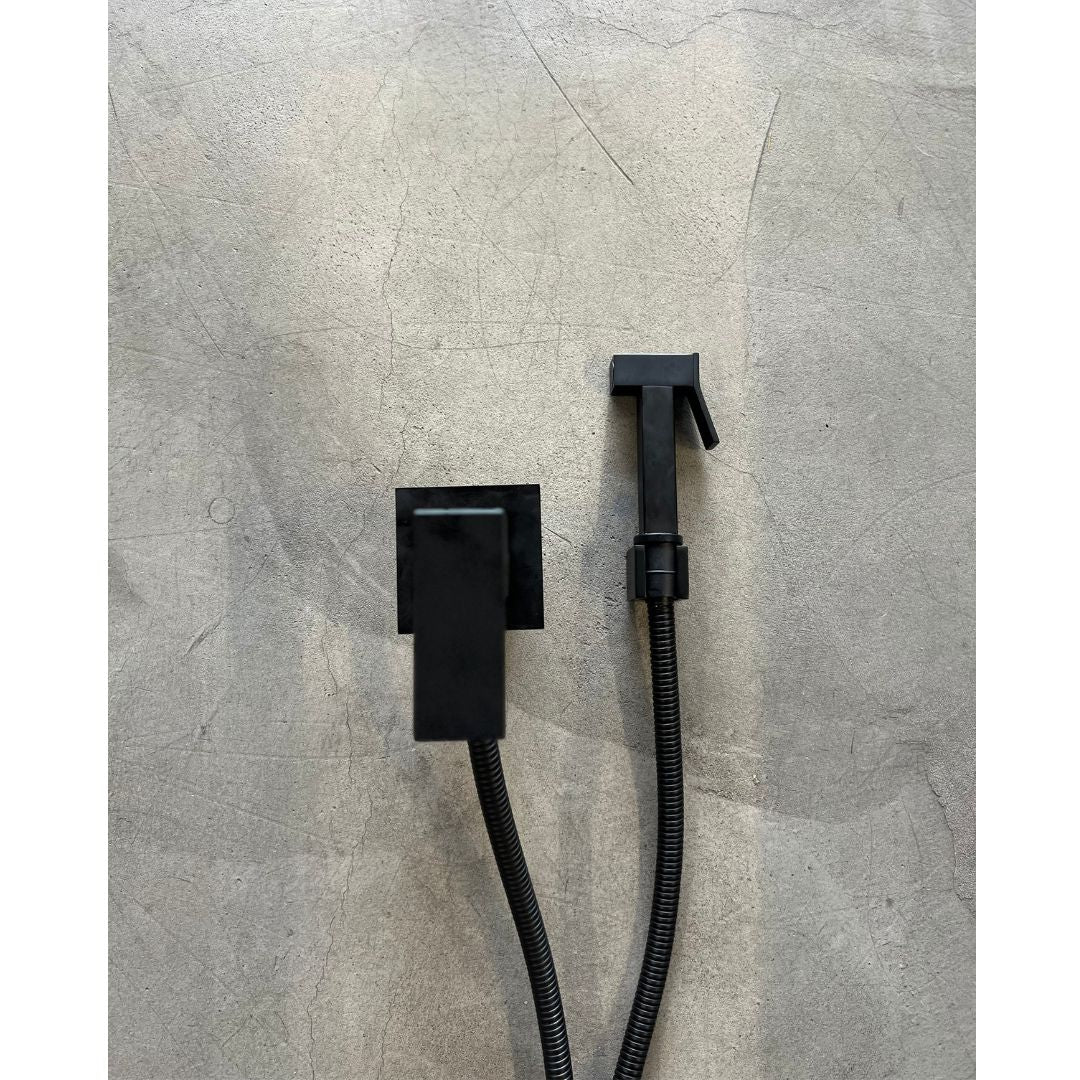 Ducha Monomando para Sanitario (Bidet) de Acero Inoxidable con acabado Negro Mate - Doble Temperatura
