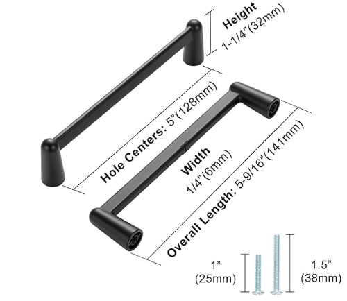Tiradores para Gabinetes de 6.5" acabado en Cromo