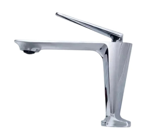 Grifo Monomando en Acero Inoxidable de Doble Temperatura con Altura Baja para Baño - Acabado Cromado