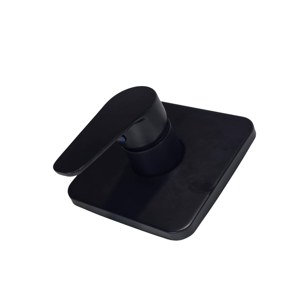 Monomando mezclador para ducha cuadrado en acero inoxidable negro - Doble temperatura