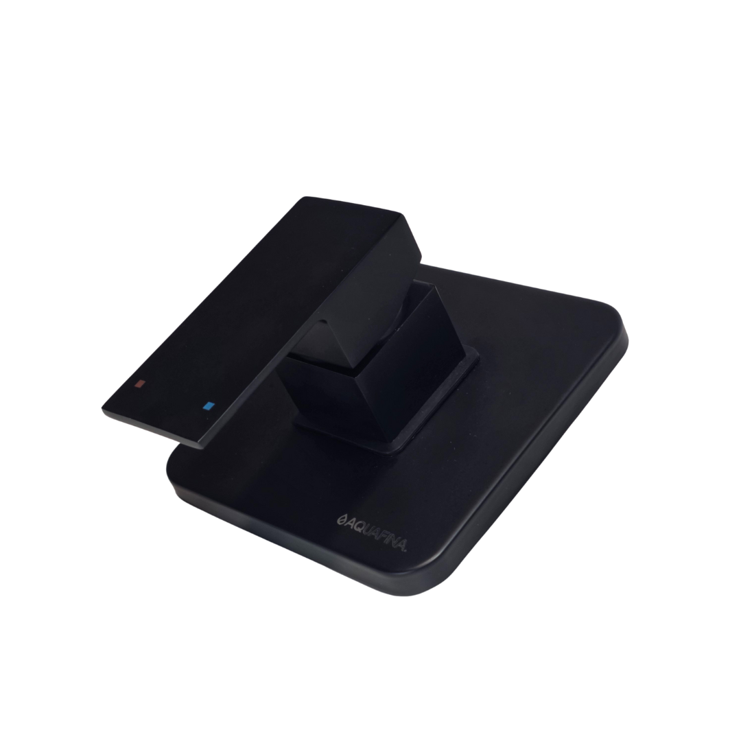Monomando mezclador para ducha cuadrado en acero inoxidable negro - Doble temperatura