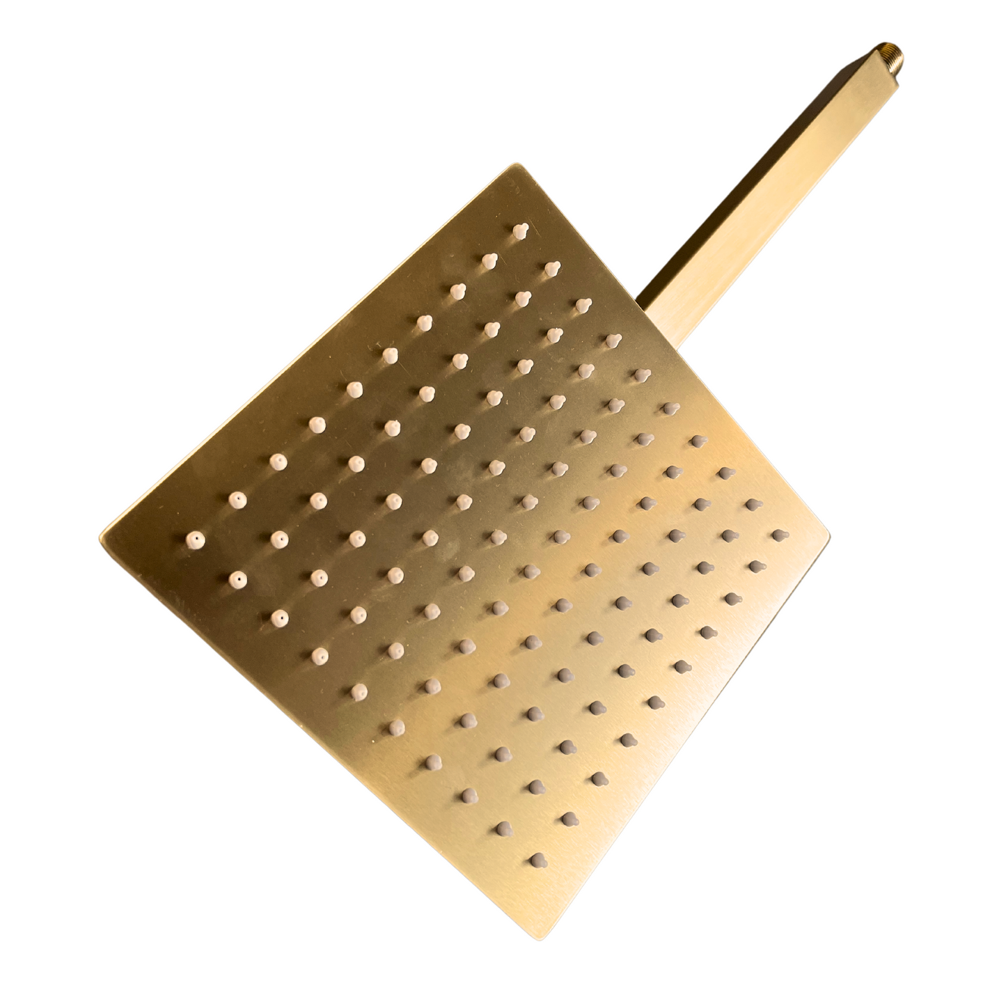 Set de Ducha Cuadrada, Monomando y Ducha de Mano en Acero Inoxidable - Acabado Dorado