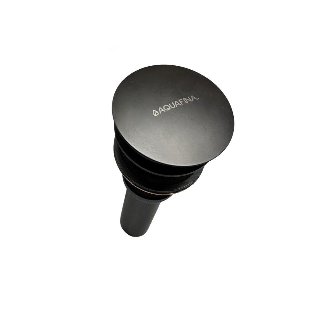 Desagüe push para lavamanos acabado negro Aquafina - sin rebosadero