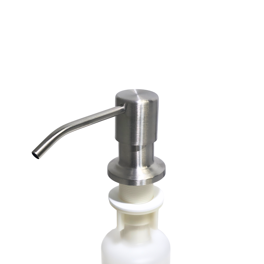 Dispensador de jabón para fregadero en acero inoxidable satinado