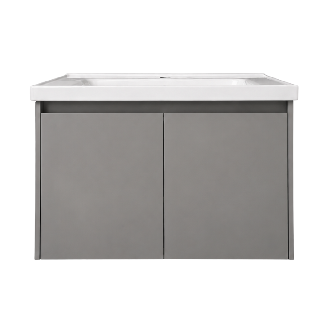 Mueble de lavamanos gris – 70.5 × 47.5 × 43.5 cm