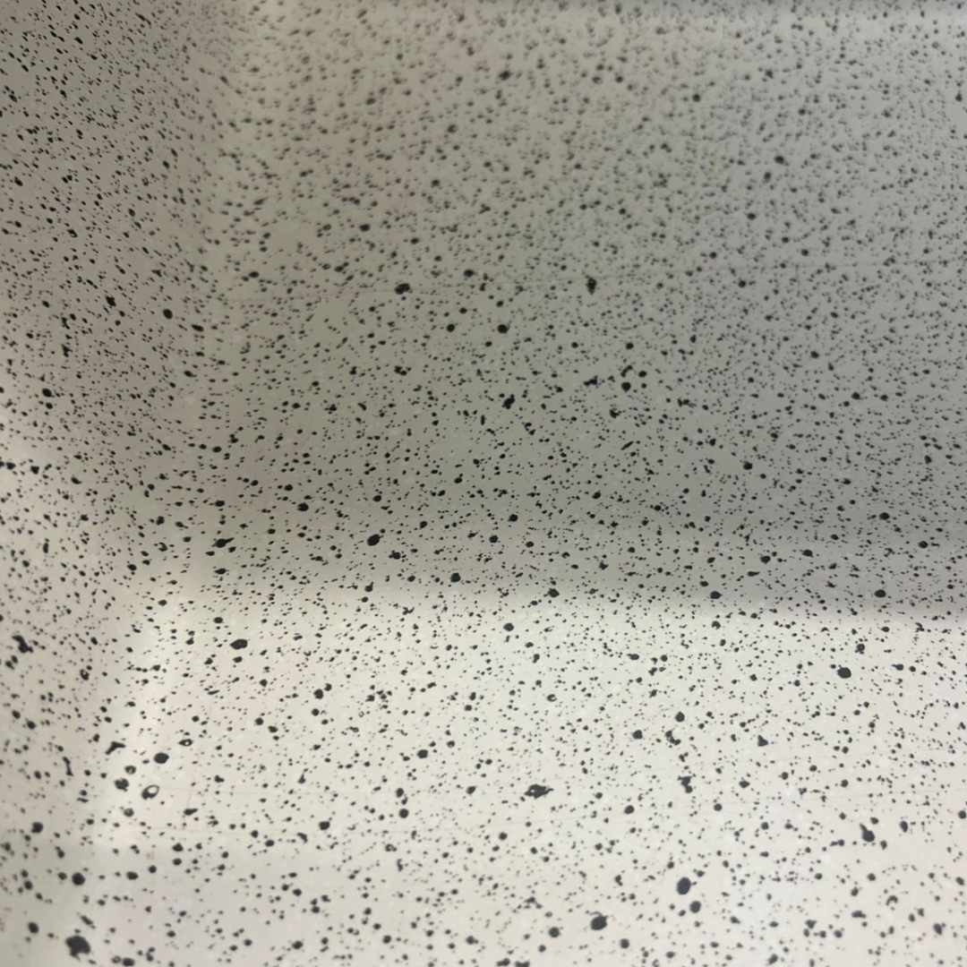 Lavamanos Tipo Bowl Cerámico Rectangular (50x37x11CM) con Acabado Blanco Efecto Granito