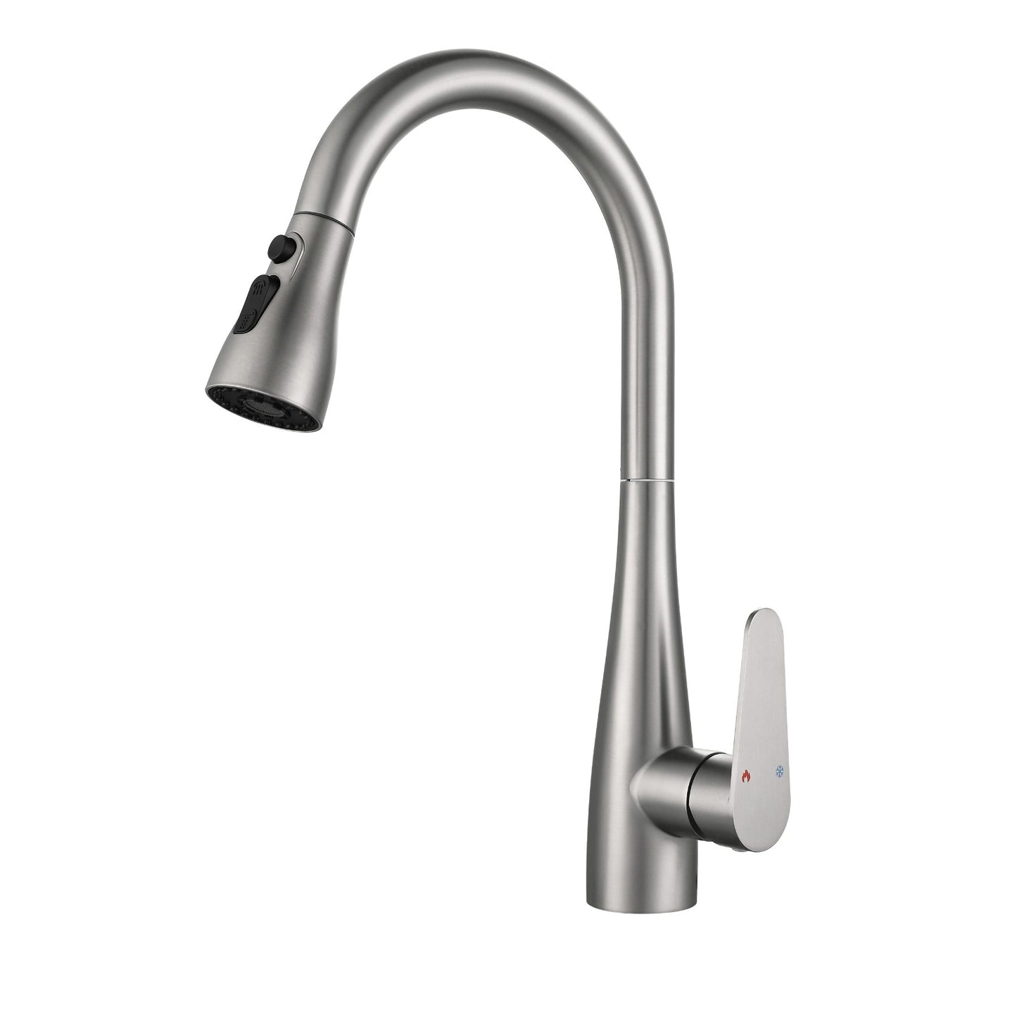 Grifo Monomando GASCO para Fregadero con Cuello Extensible - Acabado Gris Satinado