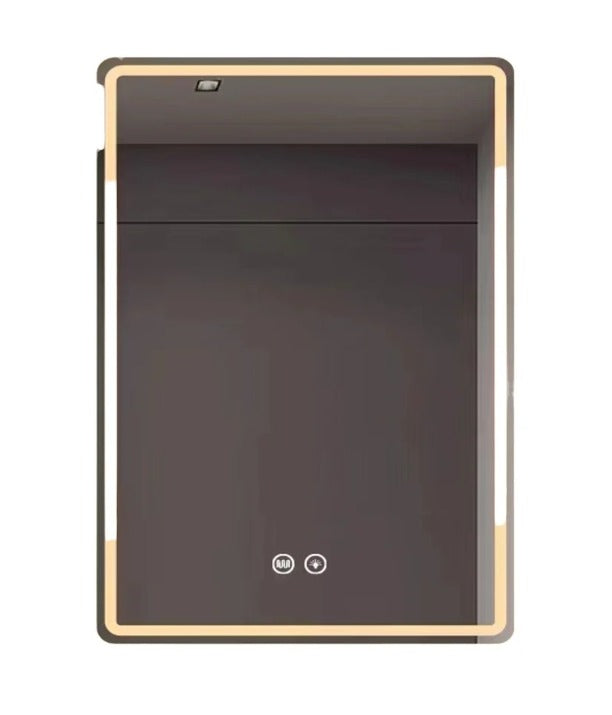 Espejo con Luz LED - Rectangular 80CMx60CM con Sistema Antiempañante y Bajo Consumo - 3 Tonos de Luz