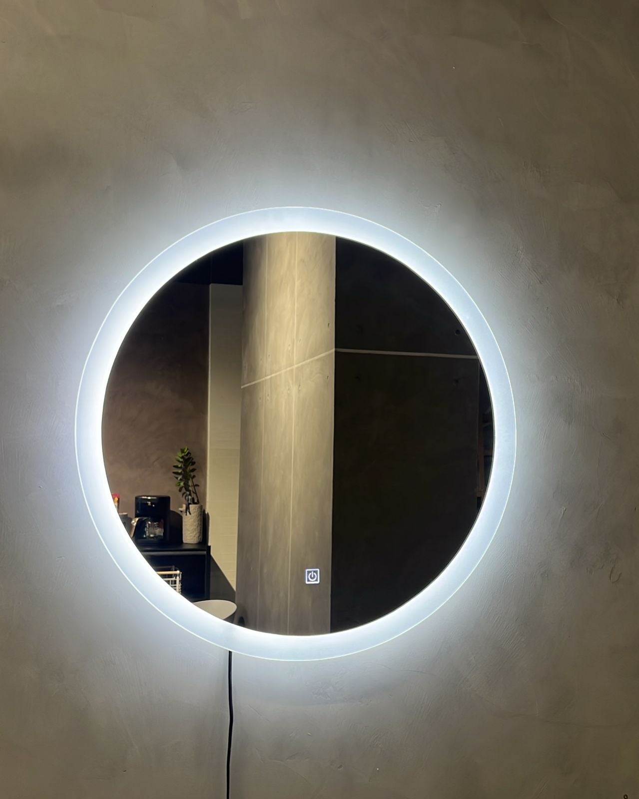 Espejo con Luz LED - Redondo Bajo Consumo - Luz Blanca de 6,000K