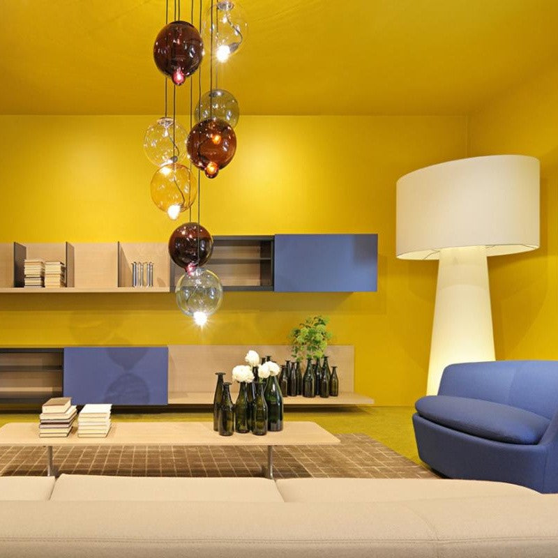 Lampara Colgante de Cristal - Estilo Cappellini / Socket E27 - Bola Color Opalizado