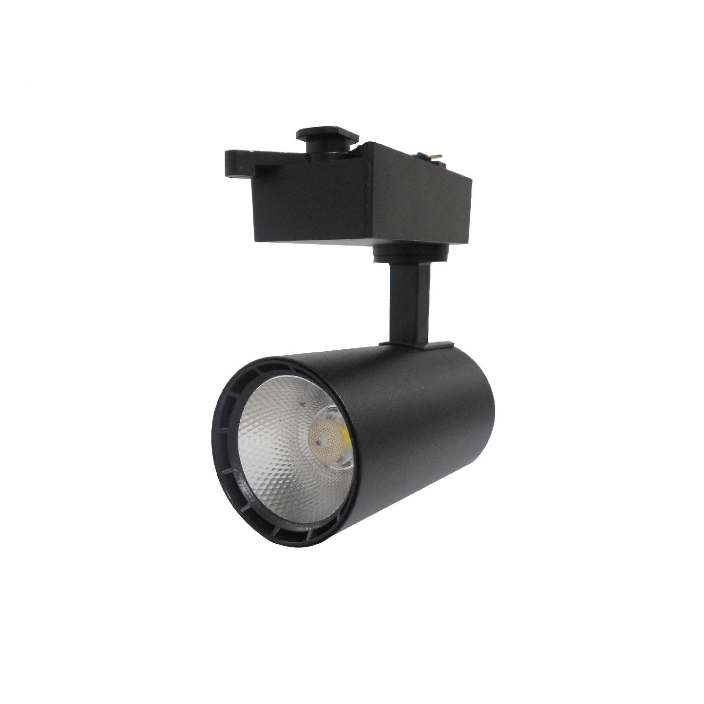 Kit de Riel Negro - Riel de 1M y 3 Tracklights con Luz Integrada de 12W (Luz Calida)