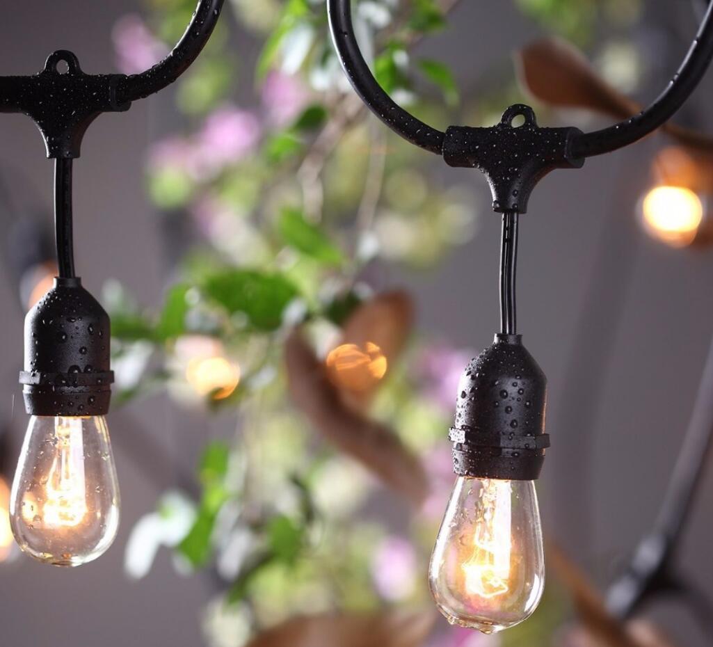 Luces Colgantes LED (String Lights) - 10 Focos E27 Vintage con 4.3 Metros de Cable Reforzado