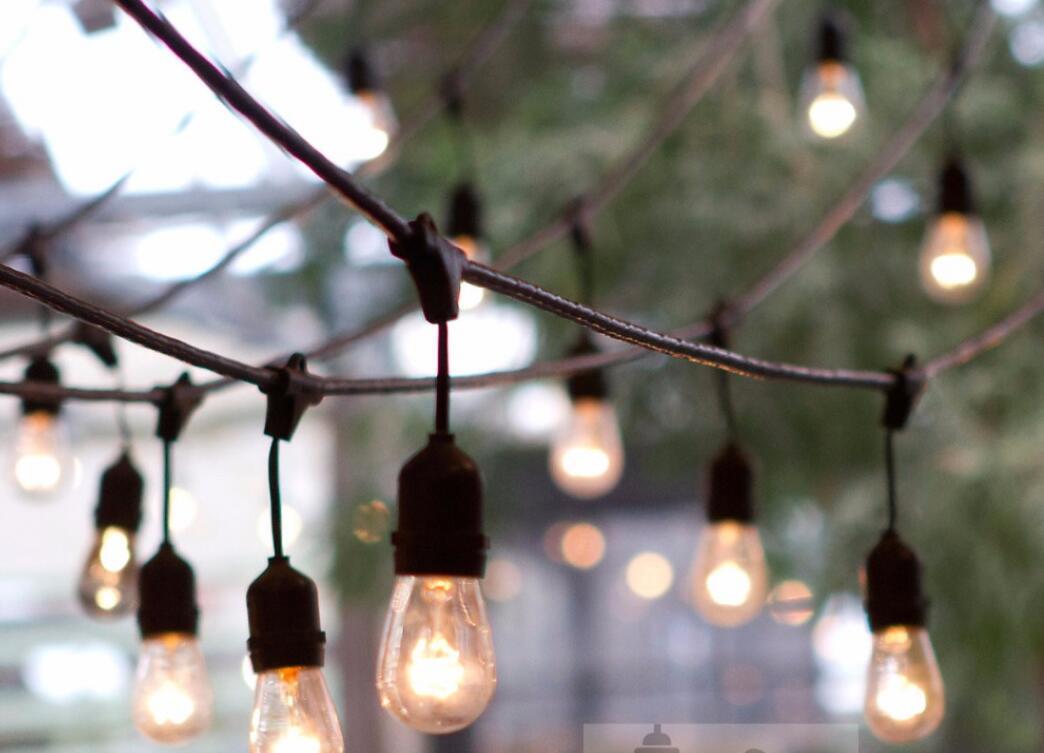 Luces Colgantes LED (String Lights) - 10 Focos E27 Vintage con 4.3 Metros de Cable Reforzado