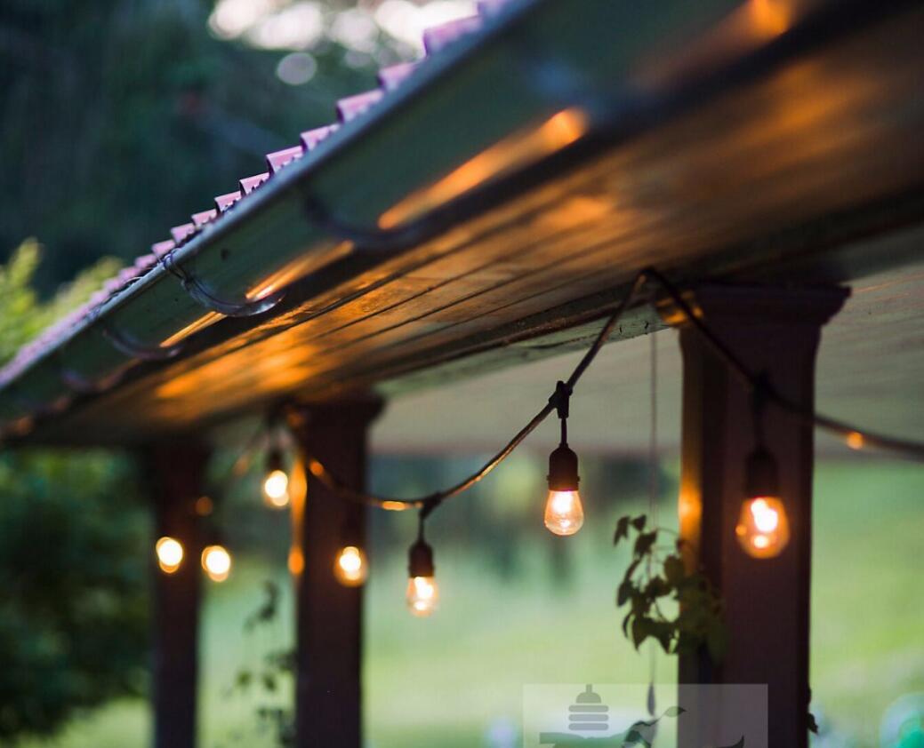 Luces Colgantes LED (String Lights) - 10 Focos E27 Vintage con 4.3 Metros de Cable Reforzado