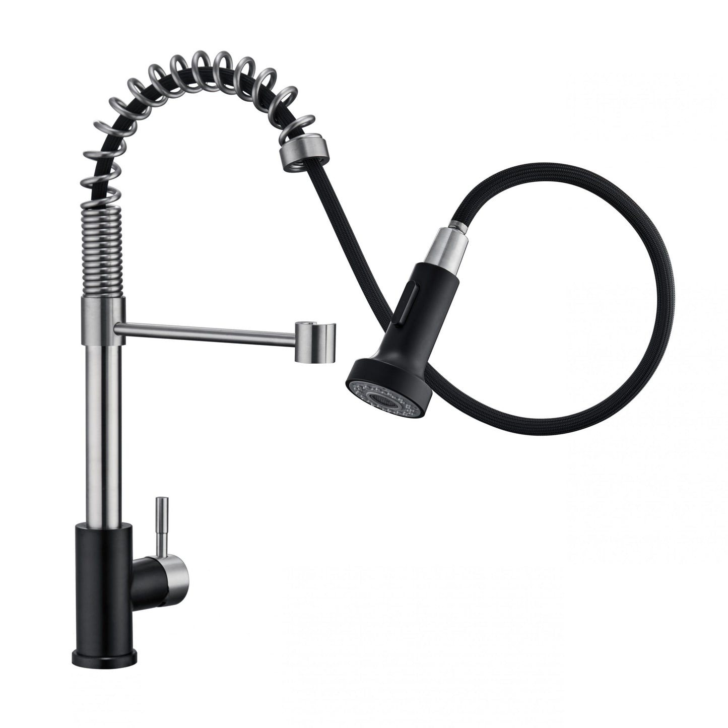 Grifo Monomando Extensible GASCO para Fregadero en Negro y Gris Mate - VERONA