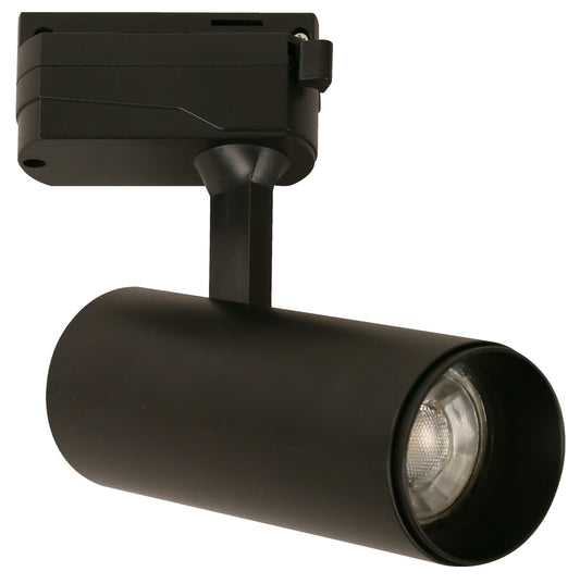 Lampara de Riel Negra de 12W LED con Luz de 3,000K - Luz Cálida