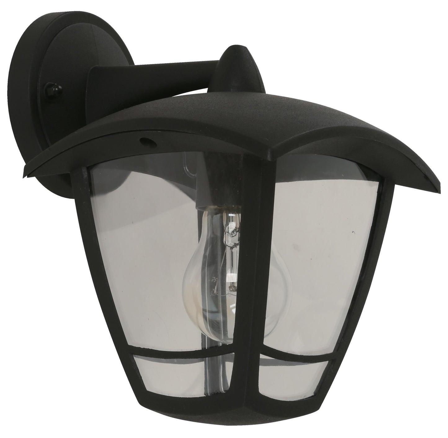 Aplique de Pared con acabado Negro - Socket E27 (Diseño Cuadrado)