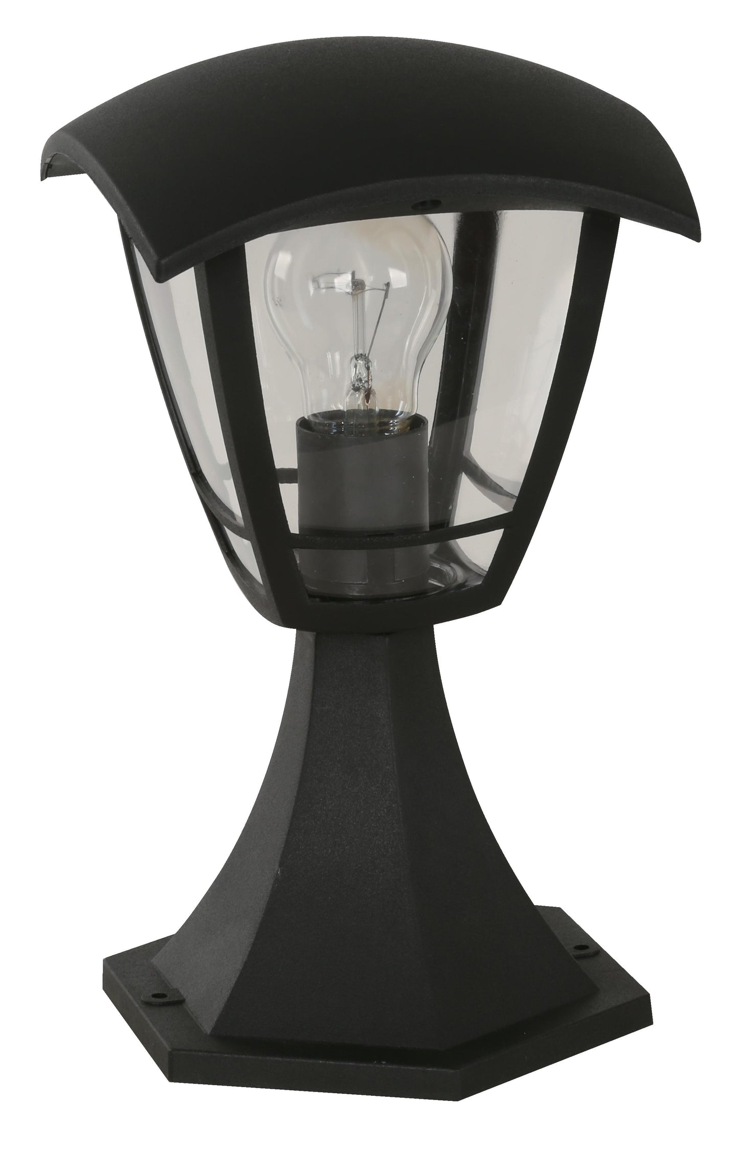 Aplique de Columna con acabado Negro - Socket E27 (Diseño Cuadrado)
