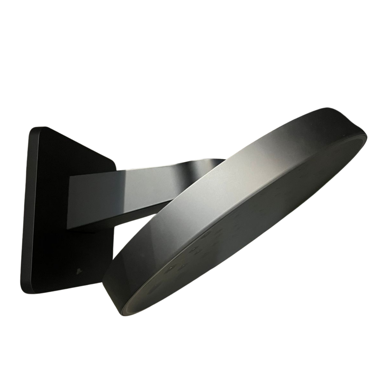 Ducha de Pared Minimalista Redonda de 12" en ABS (Negro Mate)
