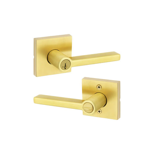 Cerradura Tipo Palanca Acabado Dorado Mate - Incluye 3 Llaves