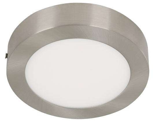 Panel LED Redondo de Sobreponer - 18W / 6,500K / Luz Blanca - Acabado Plateado