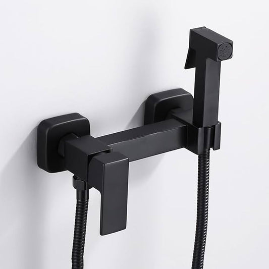 Ducha de Doble Temperatura para Sanitario (Bidet) de Acero Inoxidable con acabado Negro Mate