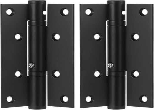 Duo Pack de Bisagras 4" para Puertas con Acabado Negro Mate