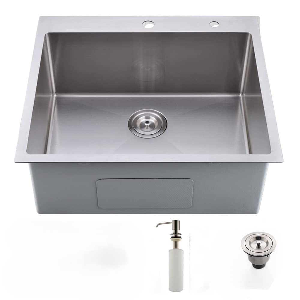 Fregadero en Acero Inoxidable Satinado – 50 × 50 cm