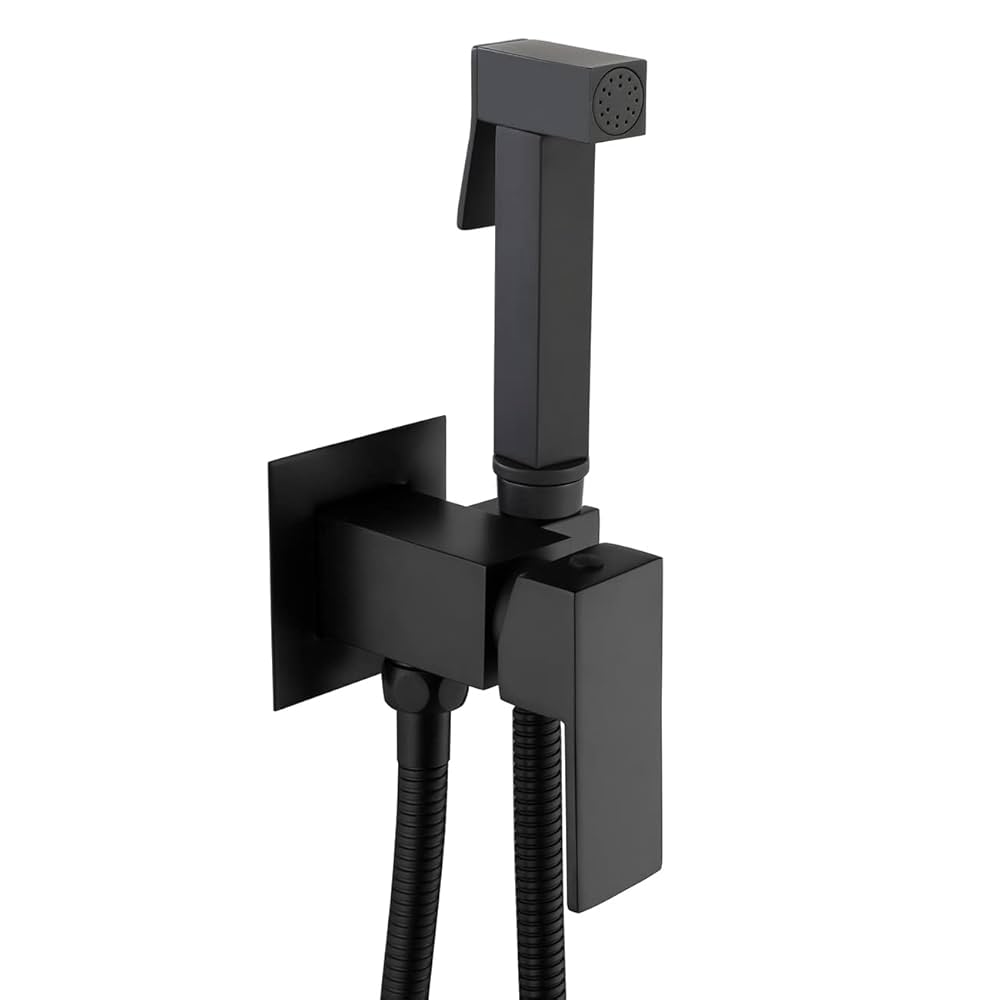 Ducha Monomando para Sanitario (Bidet) de Acero Inoxidable con acabado Negro Mate - Doble Temperatura