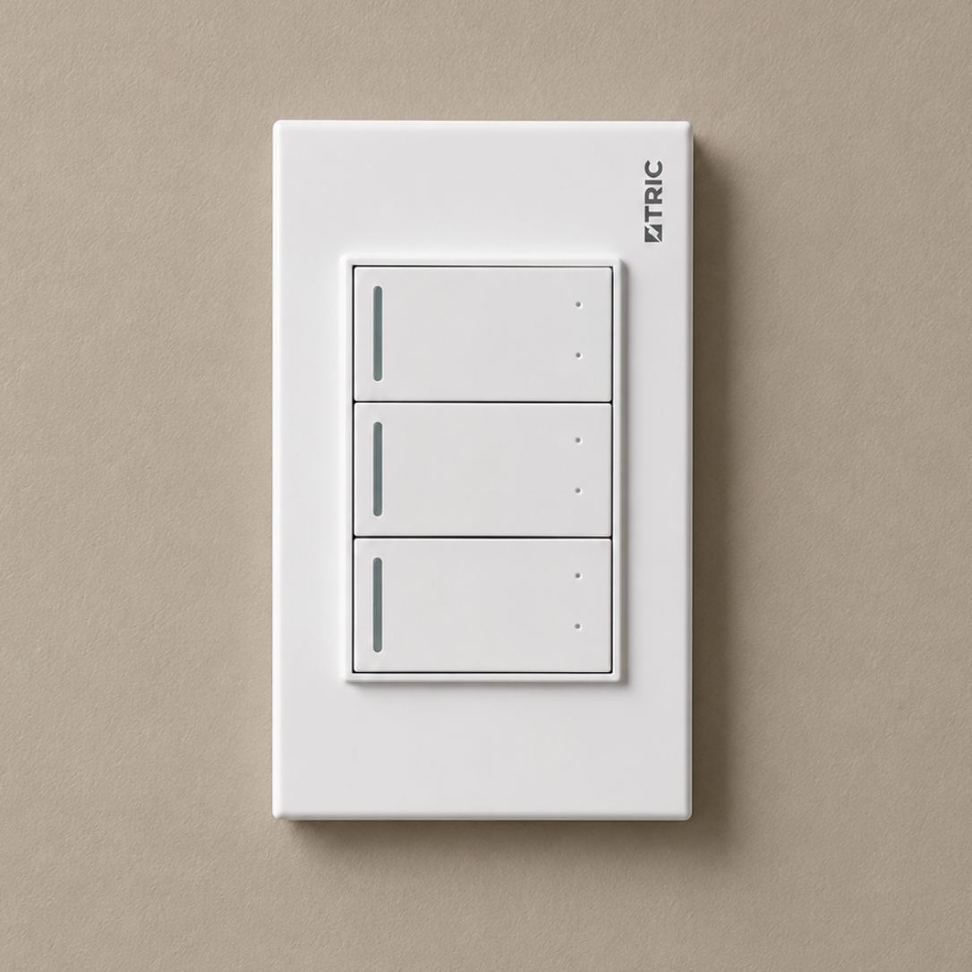Interruptor triple de 3 vías 250V 16AMP - Blanco