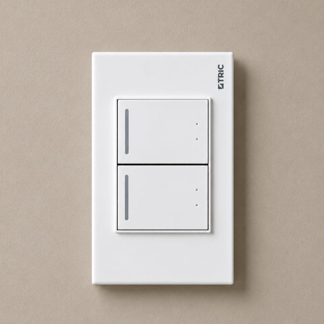 Interruptor doble de 3 vías 250V 16AMP - Blanco