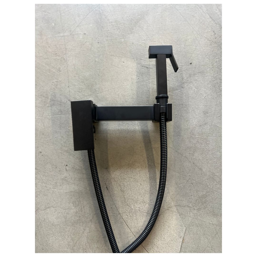 Ducha de Doble Temperatura para Sanitario (Bidet) de Acero Inoxidable con acabado Negro Mate