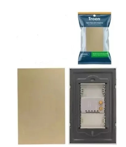 Tapa Ciega Para Empotrar Acabado Dorado