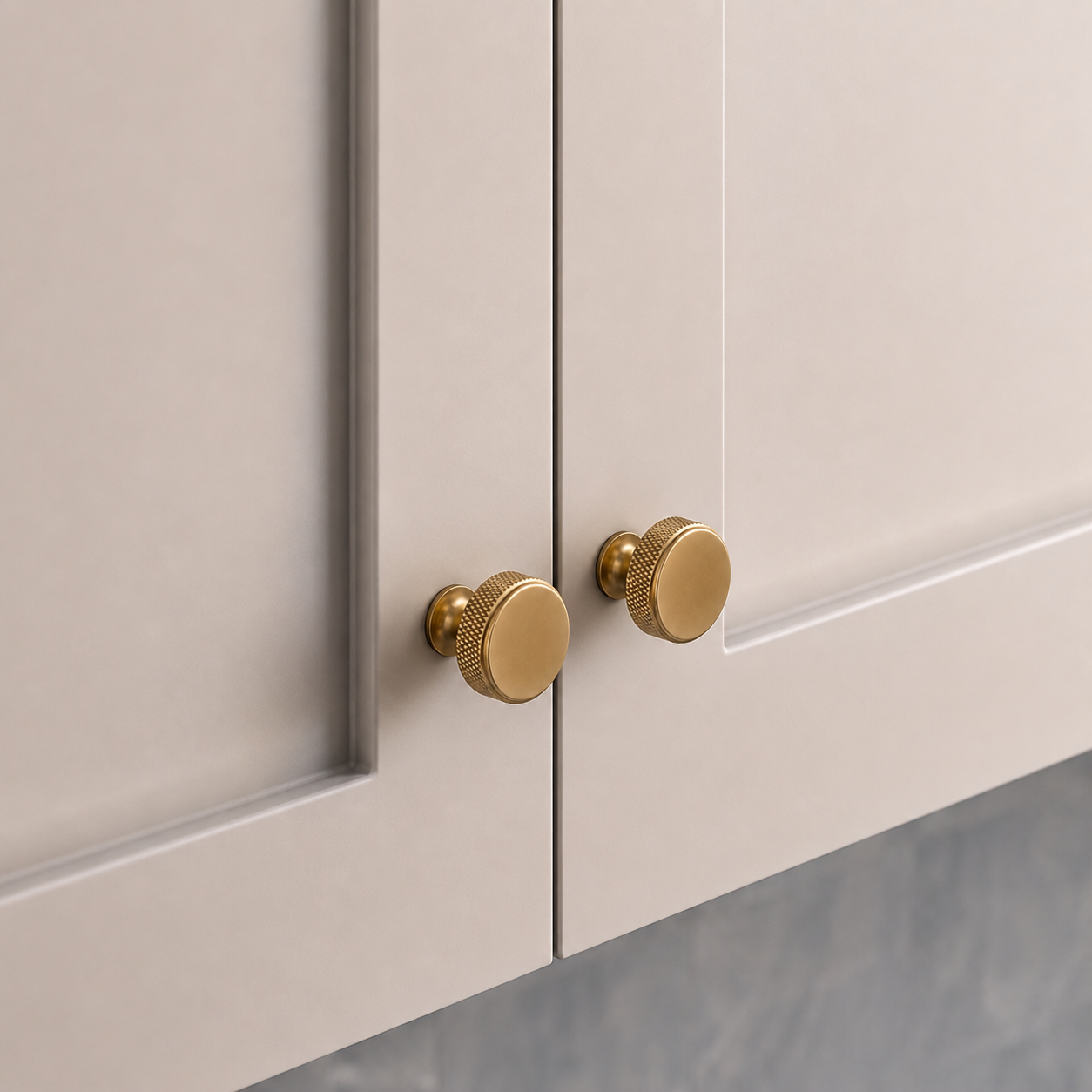 Tirador de pomo redondo luxe gold