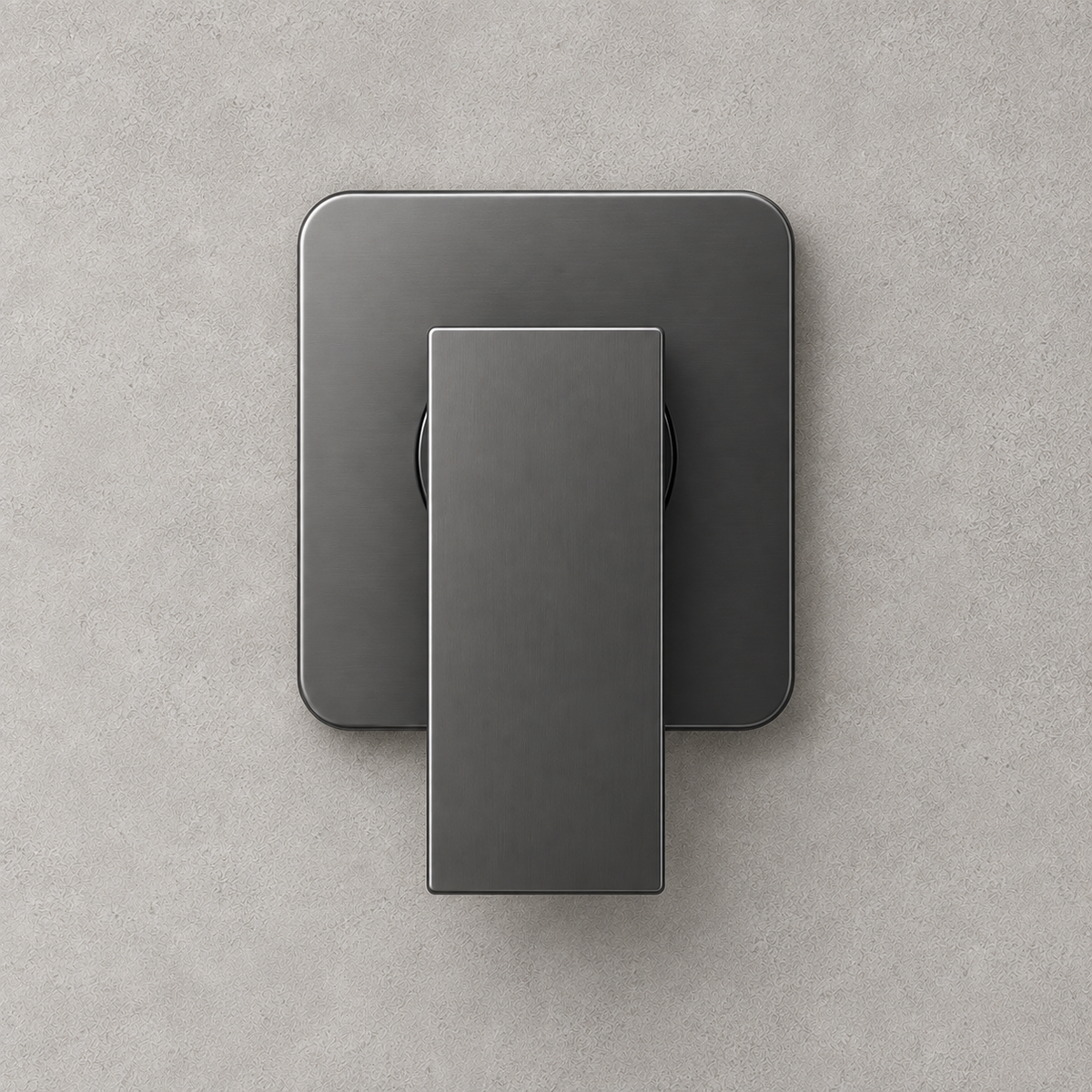Monomando mezclador para ducha cuadrado en acero inoxidable gunmetal - Doble temperatura
