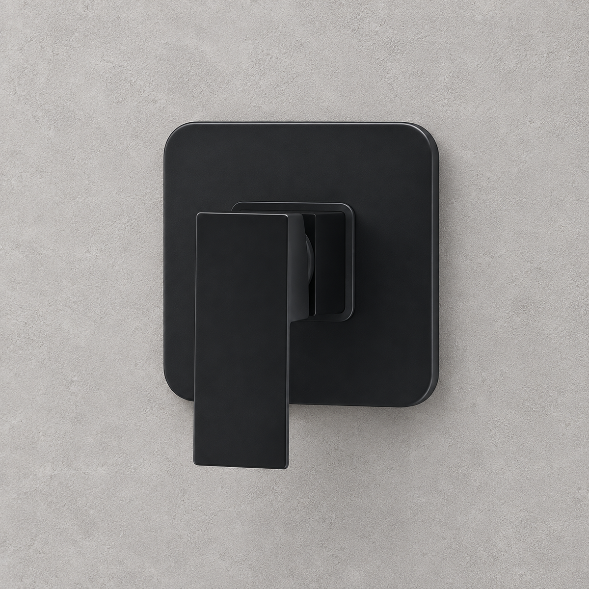 Monomando mezclador para ducha cuadrado en acero inoxidable negro - Doble temperatura