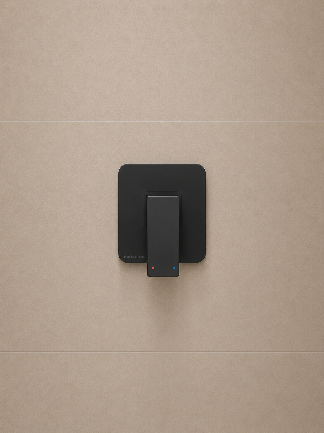 Monomando mezclador para ducha cuadrado en acero inoxidable negro - Doble temperatura