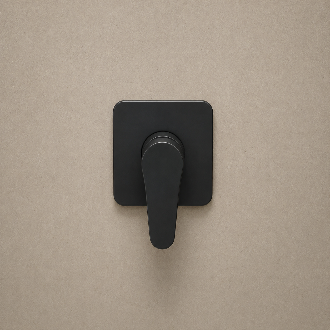 Monomando mezclador para ducha cuadrado en acero inoxidable negro - Doble temperatura