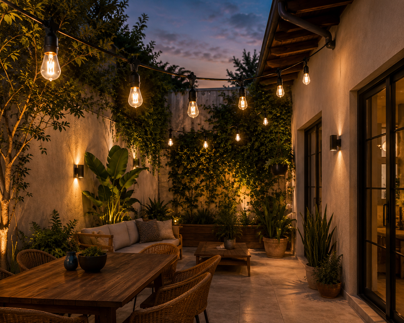 Luces Colgantes  LED (String Lights) - 10 Focos E27 Vintage con 7 Metros de Cable Reforzado
