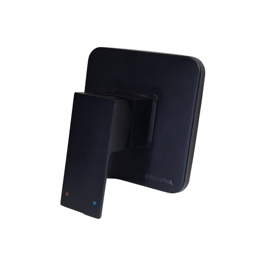 Monomando mezclador para ducha cuadrado en acero inoxidable negro - Doble temperatura