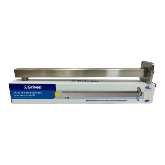 Brazo de Ducha de 40CM en Acero Inoxidable - Acabado Satinado
