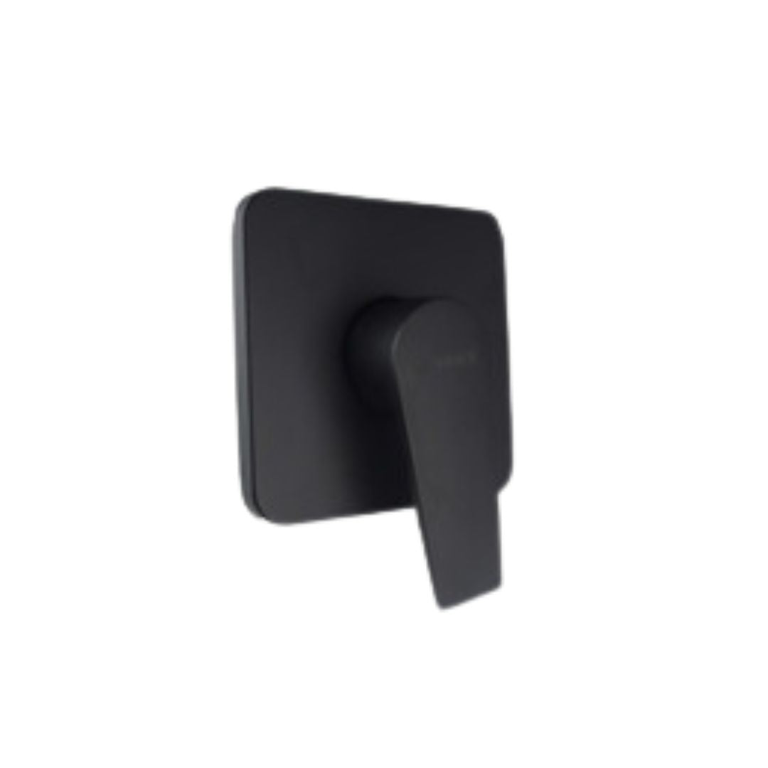 Combo Regadera de Ducha Cuadrada Ultradelgada de 8" con Tubo de 50CM en Negro Mate